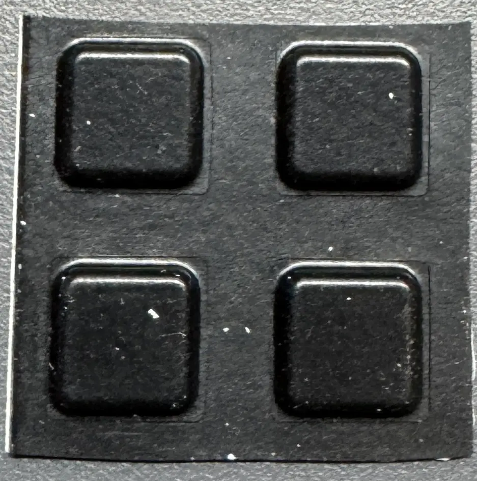 4 foot-rubbers square shape