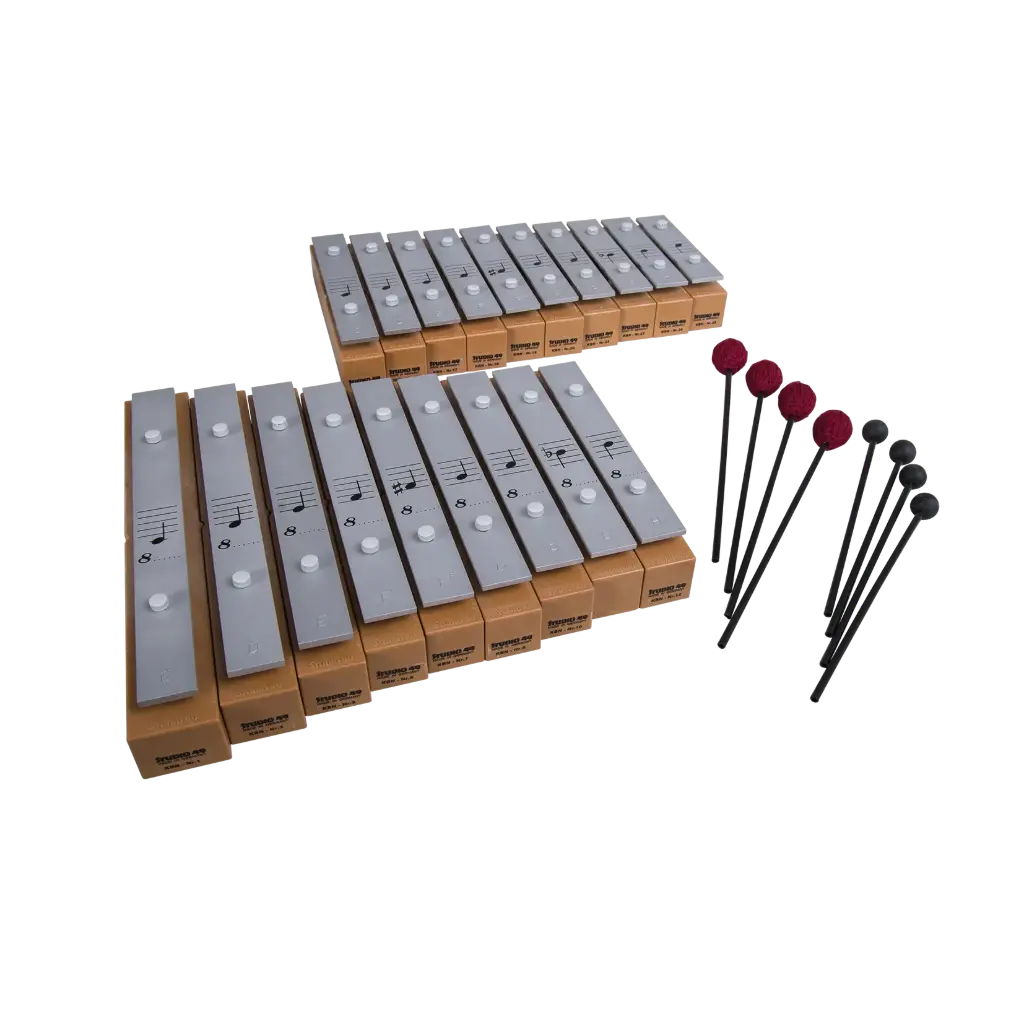Set of 19 alto and soprano tone bars, c1-c3