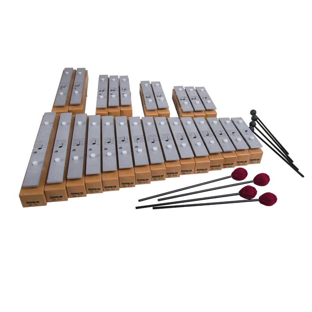 Set of 25 alto and soprano tone bars, c1-a3