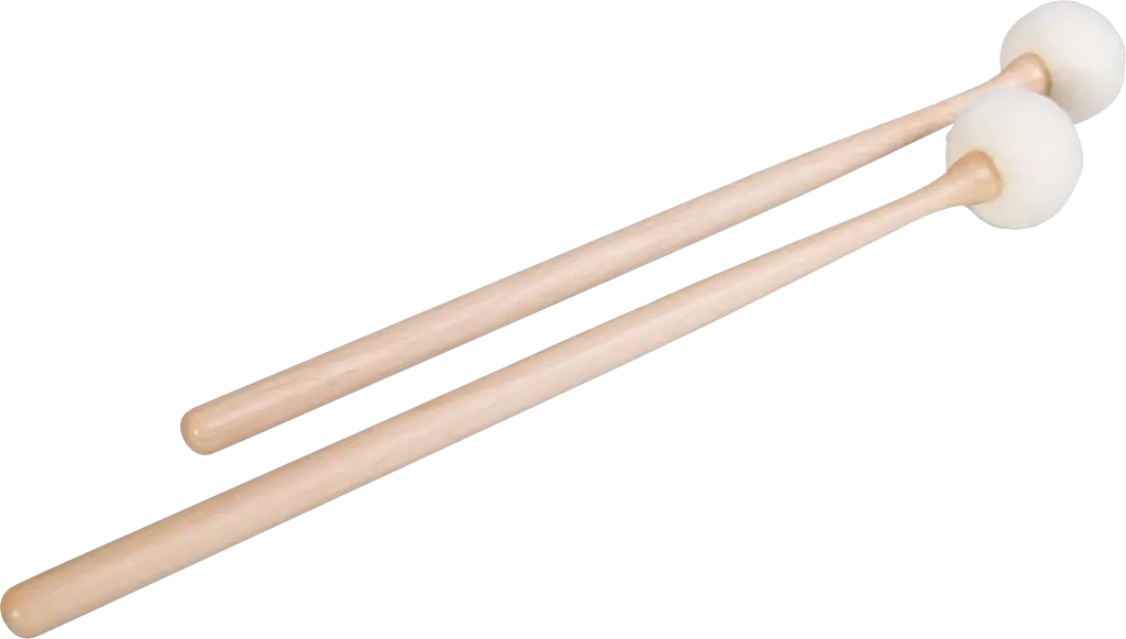 2 Schlägel, Merinofilz-Holz, weich 38cm