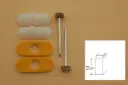 2 Auflageformteile für Bass-Klangbausteine