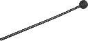 1 Schlägel, Gummikopf, mittelhart, 22cm