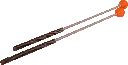 2 Schlägel, Gummikopf, hart, 32cm