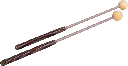 2 Schlägel, Holzkopf, 25cm